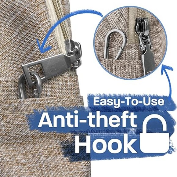 Nupouch Anti-Theft Daypack Crossbody Sling Backpack, Tye Dye Pastel - Picture 2 of 4